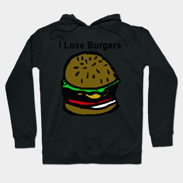 I Love Burgers Hoodie by longford